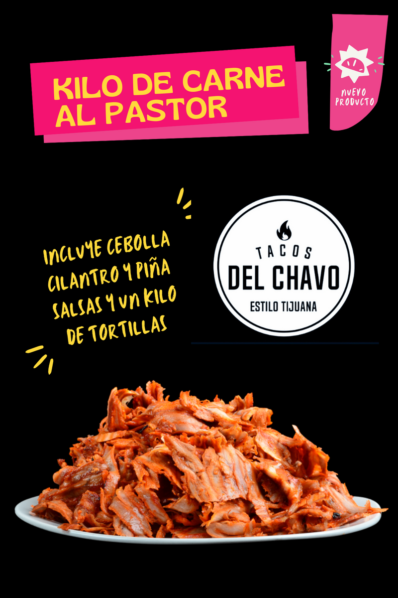 Paquete 1 kilo de pastor Tacos del chavo